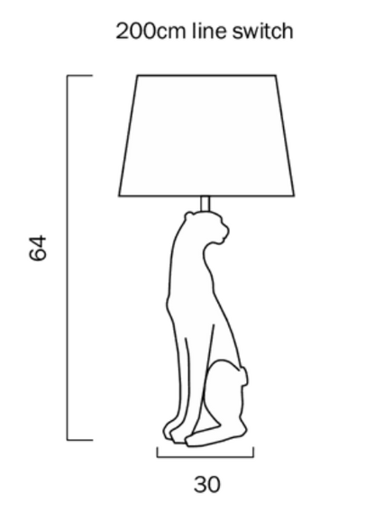 Nala Diamante Feline Table Lamp