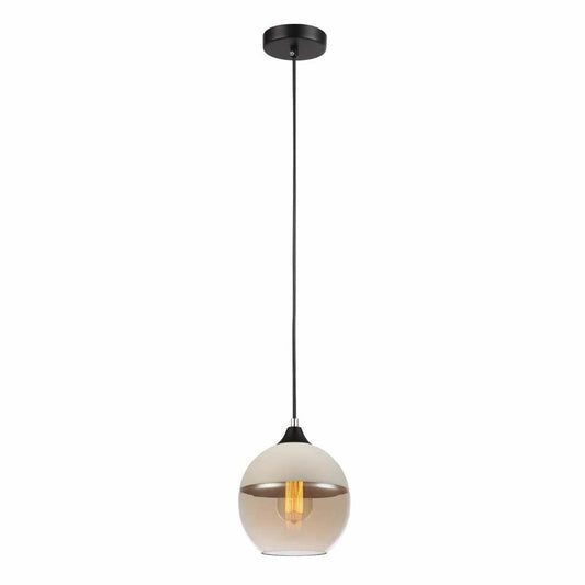 Casa White & Amber Glass Winte Glass Pendant Light