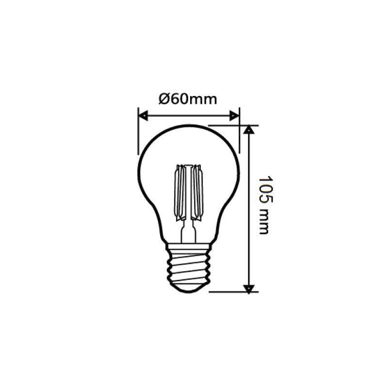 Gls E27 8w LED Dimmable Decorative Filament Globe 800 Lumen