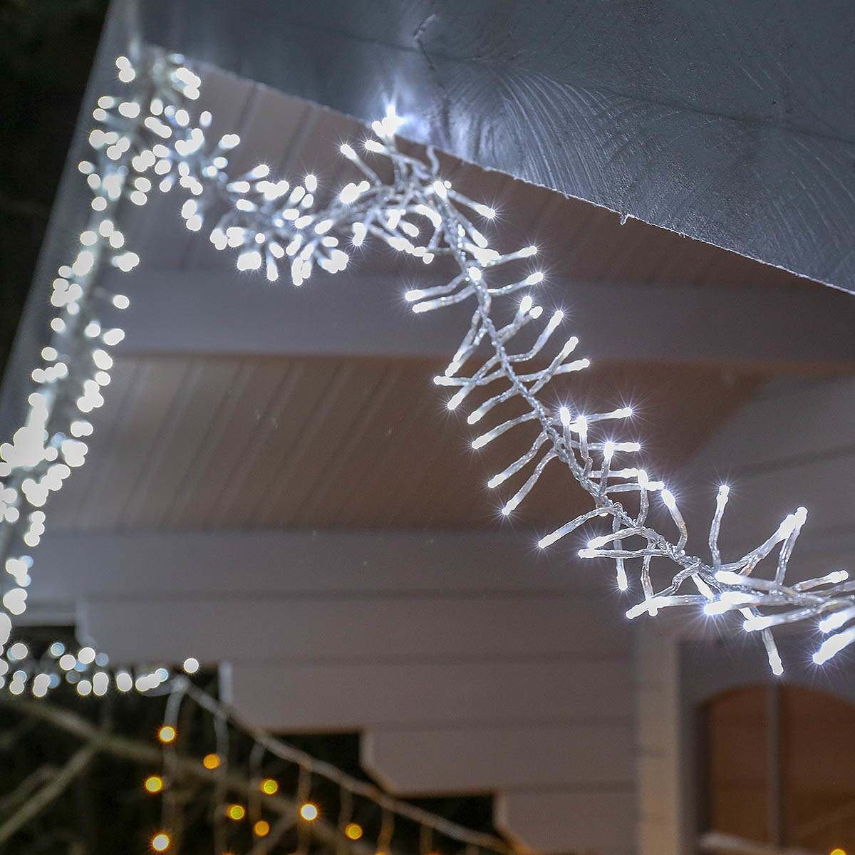 720 LED Cluster Light Chain - Clear Cable - 3 Colour Options