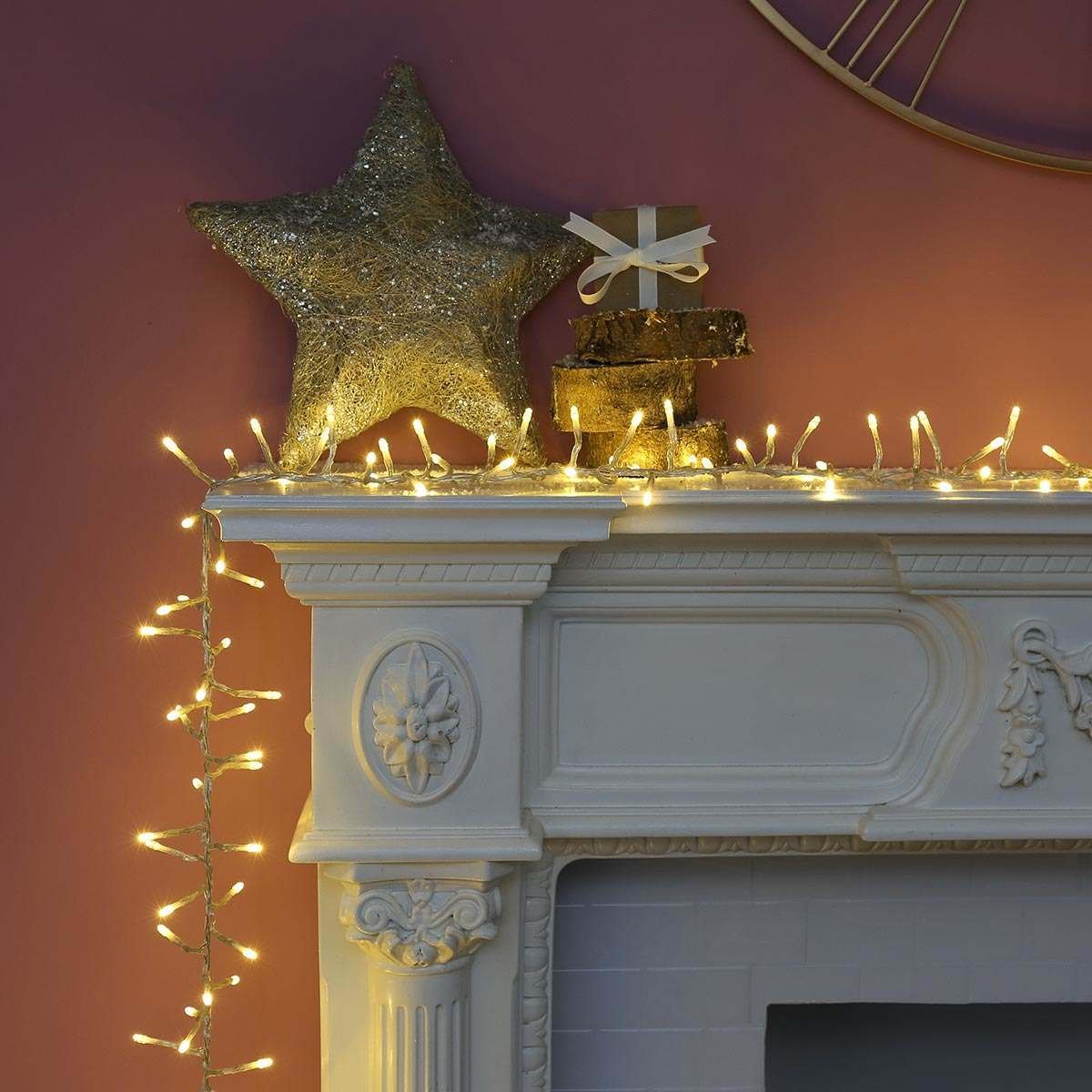 720 LED Cluster Light Chain - Clear Cable - 3 Colour Options