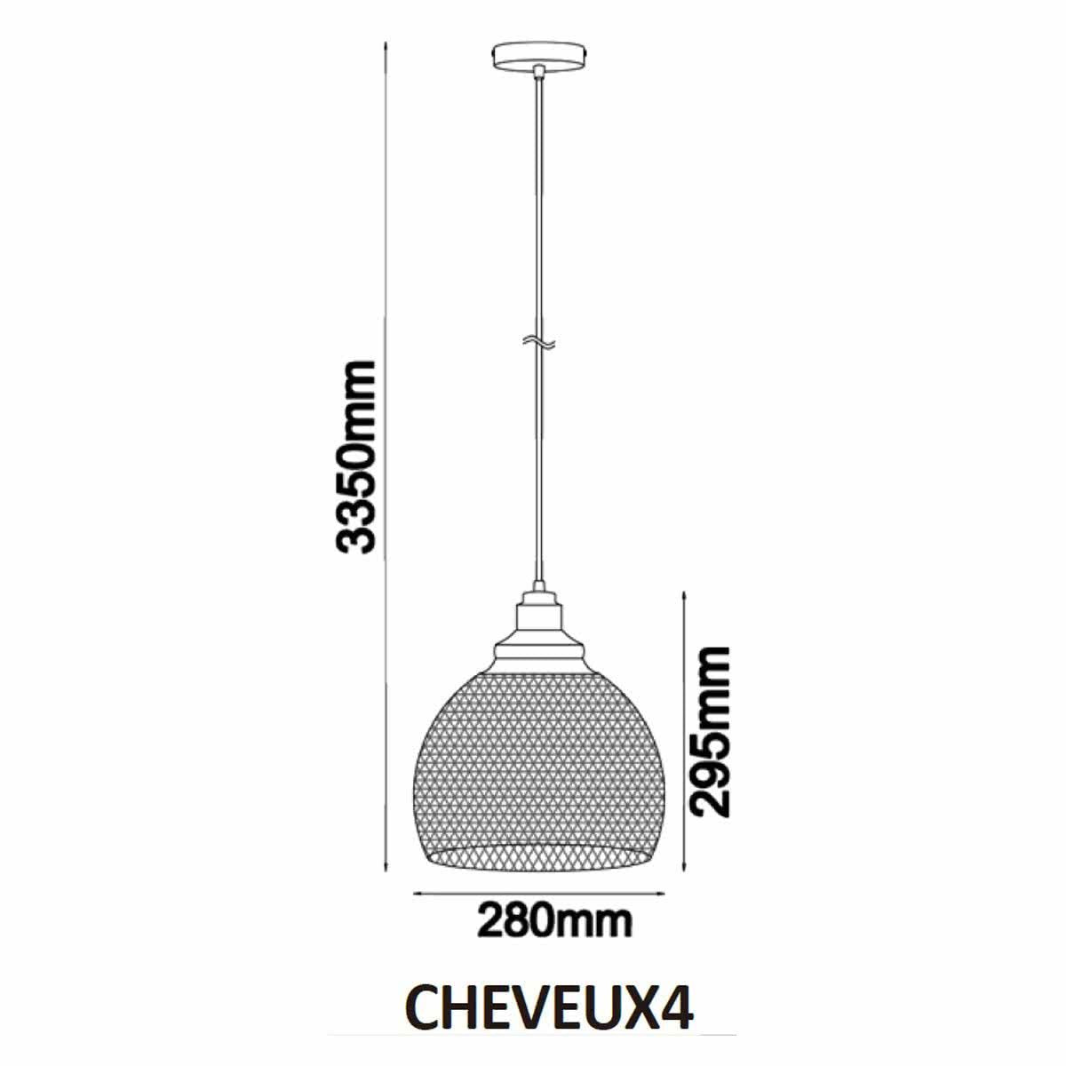 Cheveux 4 Large Metal Cage Pendant Light