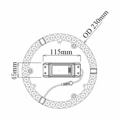 18w LED Tri Colour Conversion Kit for Fluorescent Oyster Lights