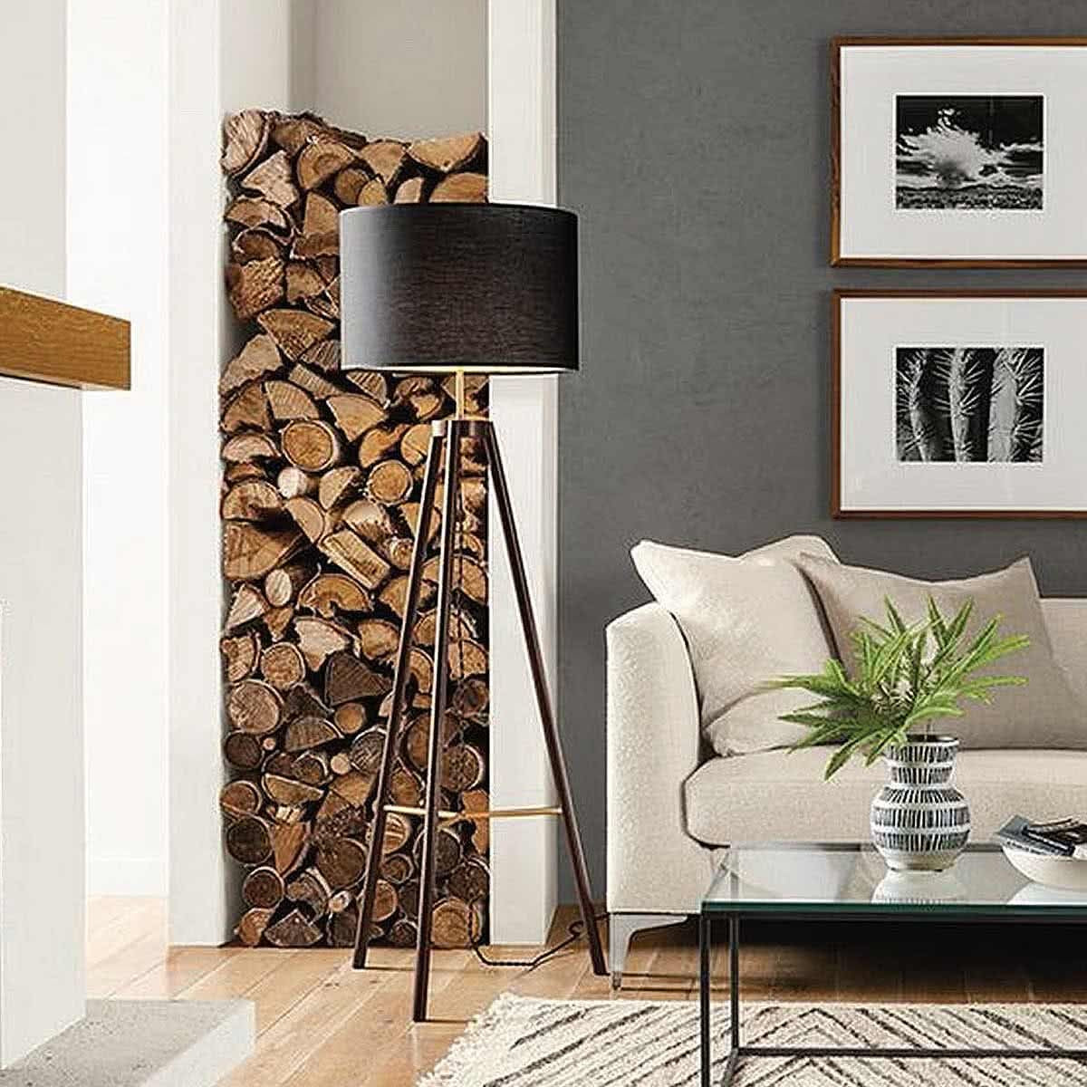 Linen Drum Lamp Shade 32cm