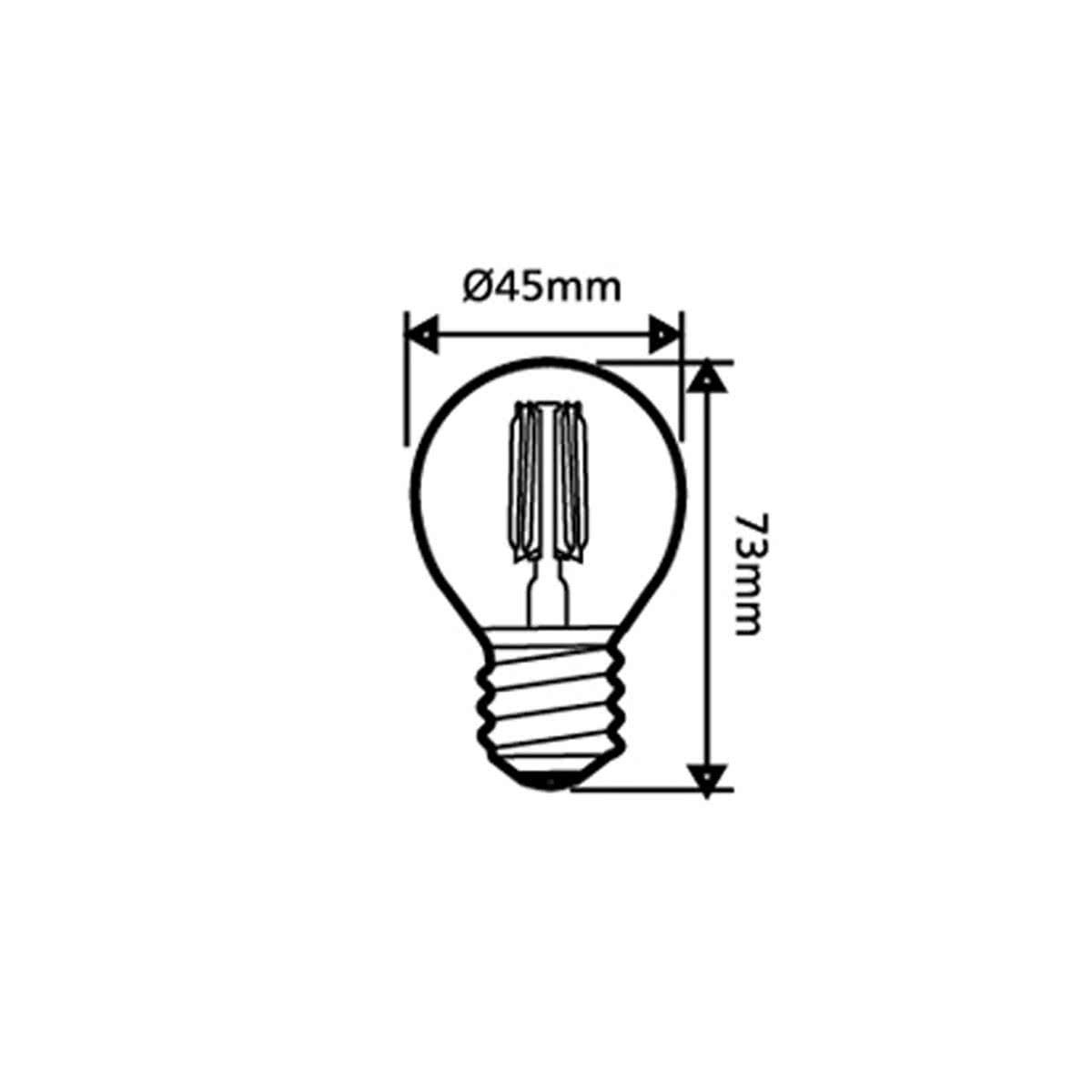 Fancy Round E27 4w LED Dimmable Decorative Filament Globe 400 Lumen