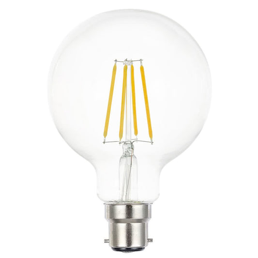 G125 B22 8w LED Dimmable Decorative Filament Globe 800 Lumen
