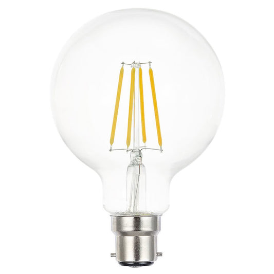 G95 B22 6w LED Dimmable Decorative Filament Globe 600 Lumen