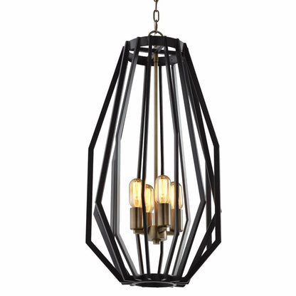 Gamba Narrow 4 Light Metal Cage Pendant