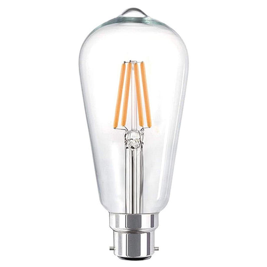 Pear St64 B22 8w LED Dimmable Decorative Filament Globe 800 Lumen