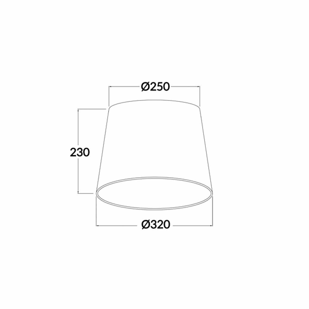 Linen Slant Lamp Shade 32cm