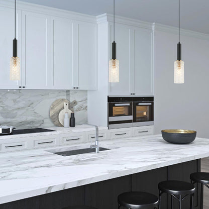 Cleo Oblong Cut Glass Pendant Light