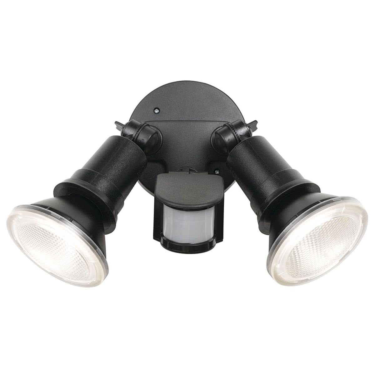 Comet 20w LED Twin Adjustable Outdoor Spotlight With Motion Sensor