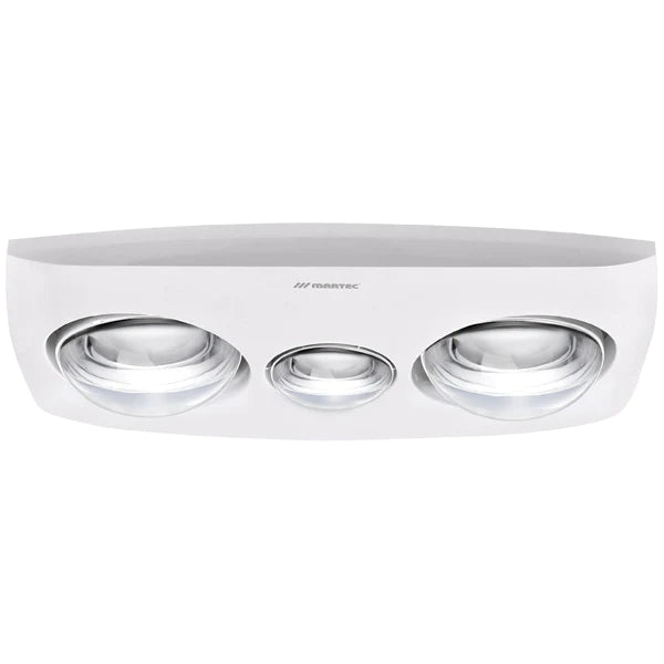 Contour 2 - 3 In 1 Bathroom Heater with LED Light - White