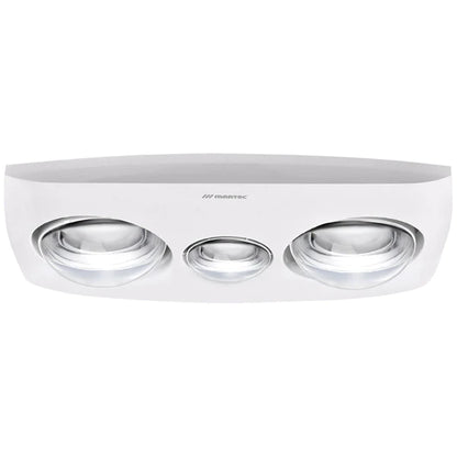Contour 2 - 3 In 1 Bathroom Heater with LED Light - White