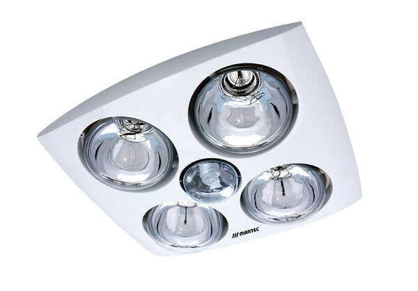 Contour 4 - 3 In 1 Bathroom Heater with LED Light - White