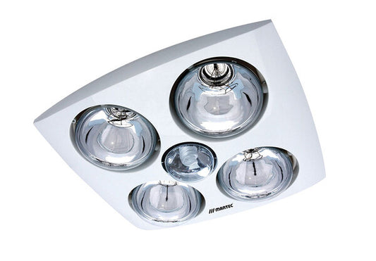 Contour 4 - 3 In 1 Bathroom Heater with LED Light - White