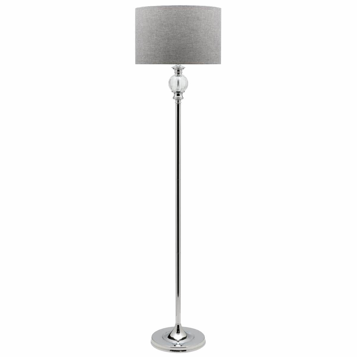 Beverly Chrome Glass Floor Lamp