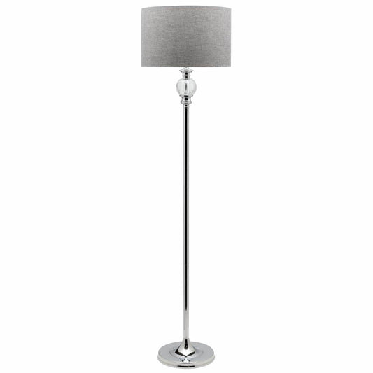 Beverly Chrome Glass Floor Lamp