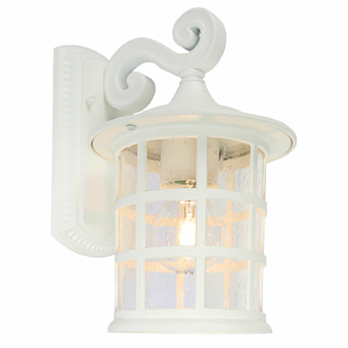 Coventry Large Metal and Stippled Glass Outdoor Coach Wall Light