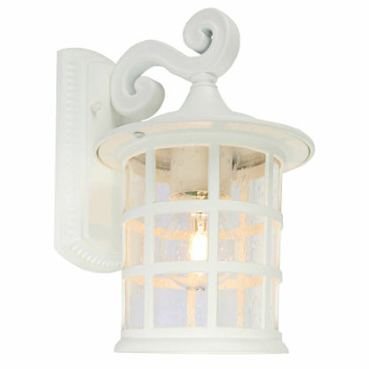 Coventry Large Metal and Stippled Glass Outdoor Coach Wall Light