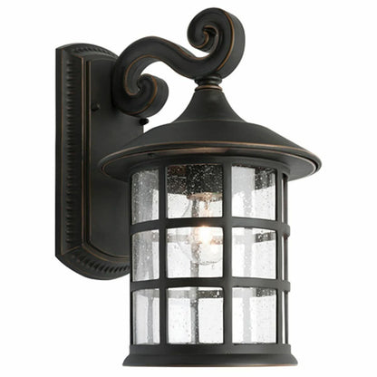 Coventry Large Metal and Stippled Glass Outdoor Coach Wall Light