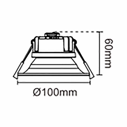 10w Deep Recessed Downlight White