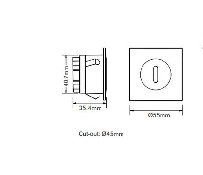 3w LED Step Lightstep-516blk/Tc