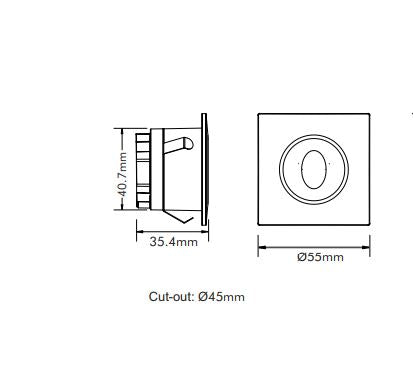 3w LED Step Lightstep-517wh/Tc