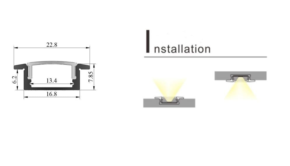 3mtr Recessed Profile