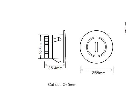 3w LED Step Lightstep-513blk/Tc