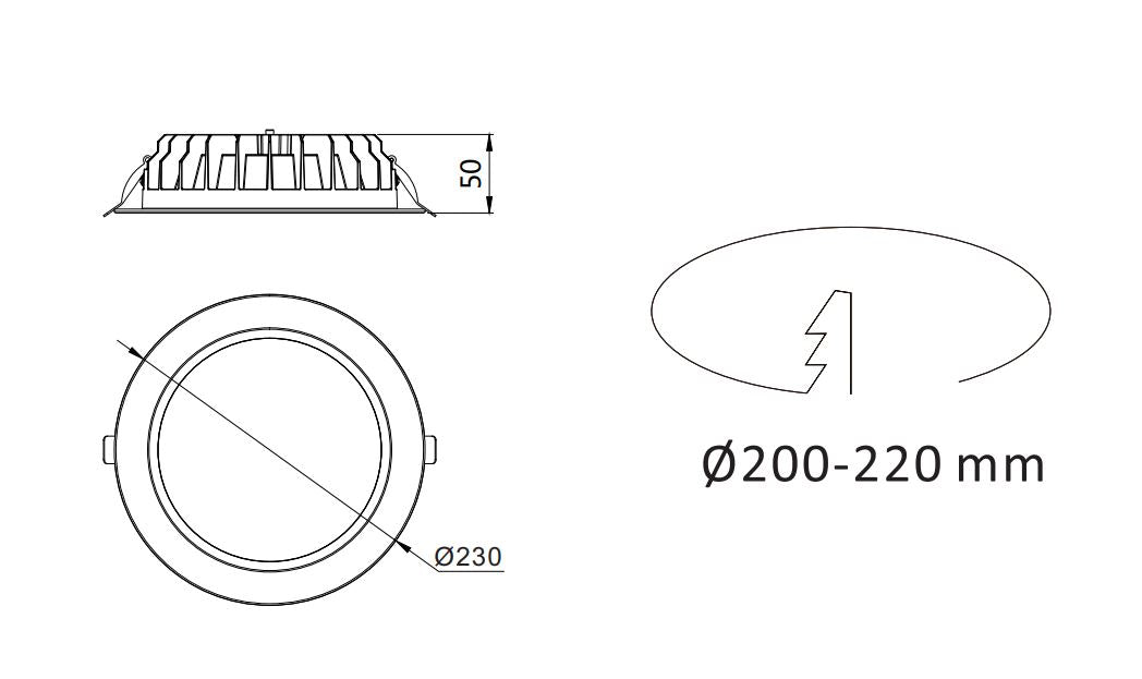 30w&40w Dual Wattage Downlight