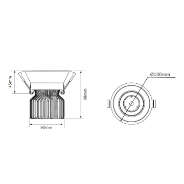 13w Frameless Downlight