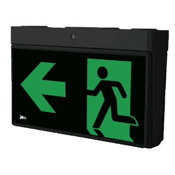 Surface Mount LED Exit Light 2001 Blk