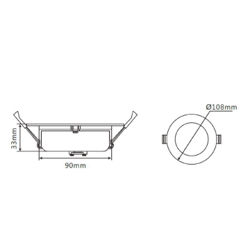 12w Samsung Chip Downlight White