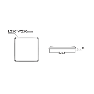 15w Dimmable LED Oyster Light 300k