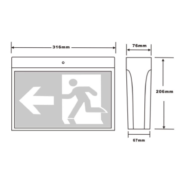 Surface Mount LED Exit Light