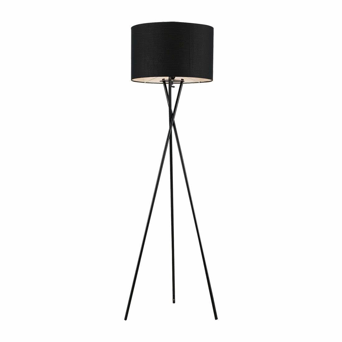 Denise Metal Tripod With Cotton Shade Floor Lamp