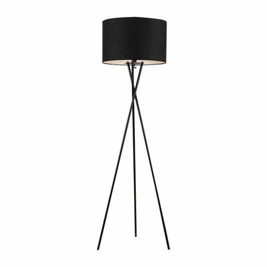Denise Metal Tripod With Cotton Shade Floor Lamp