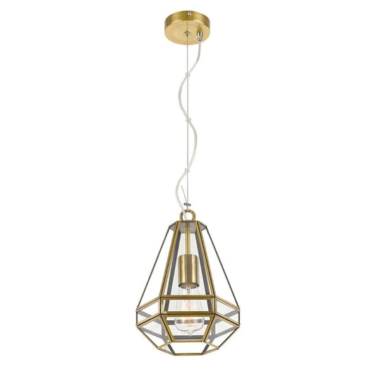 Espada 20 Metal & Glass Cage Pendant Light