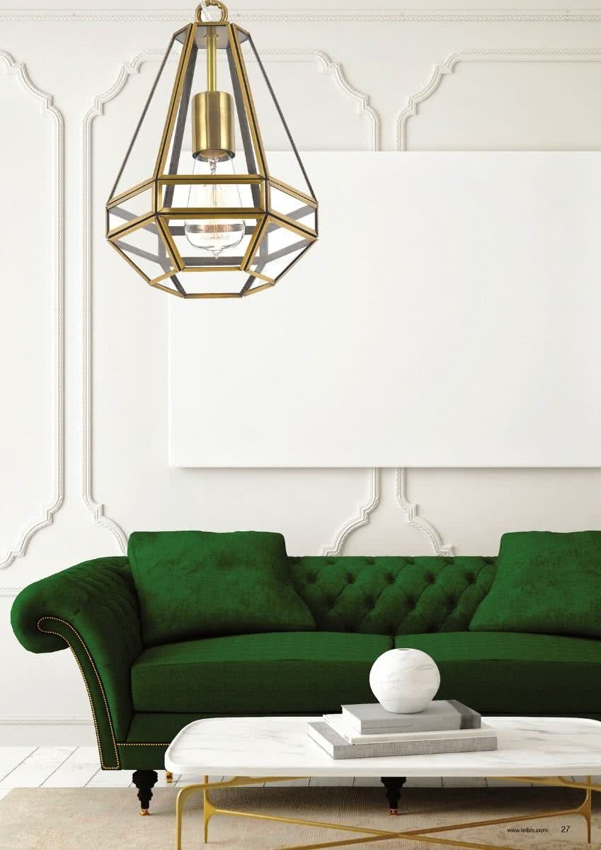 Espada 20 Metal & Glass Cage Pendant Light