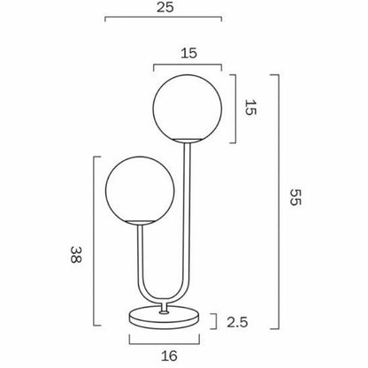 Eterna 2 Light Retro Table Lamp