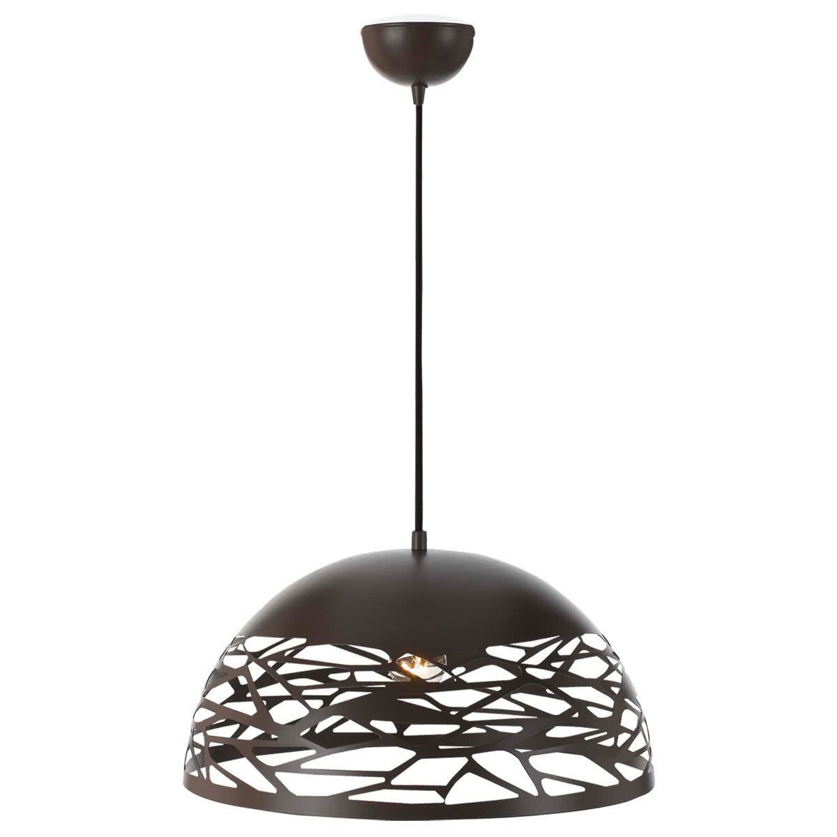 Farina Round Dome Pattern Large Pendant Light