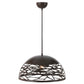 Farina Round Dome Pattern Large Pendant Light