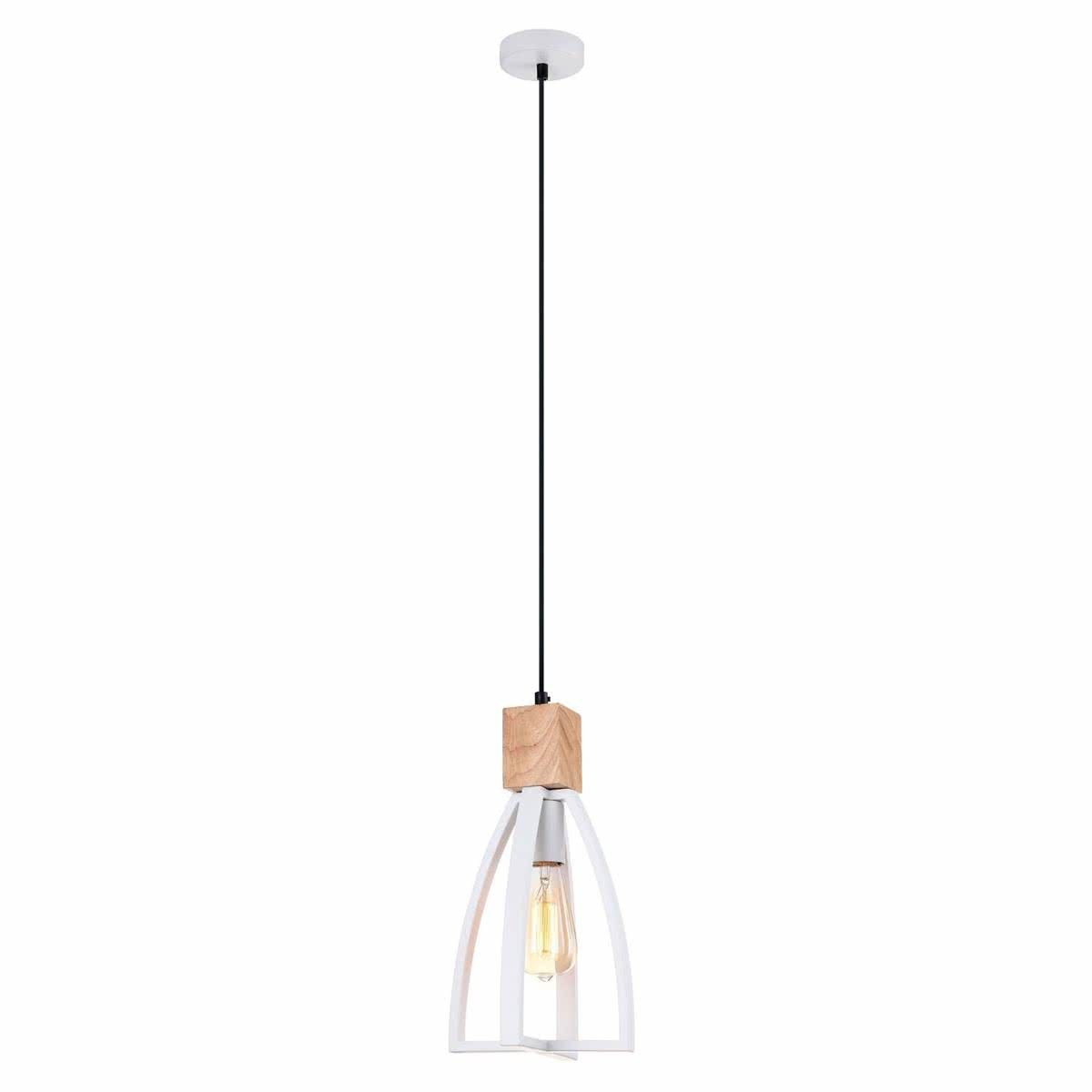 Faro Series Iron and Wood Pendant Light