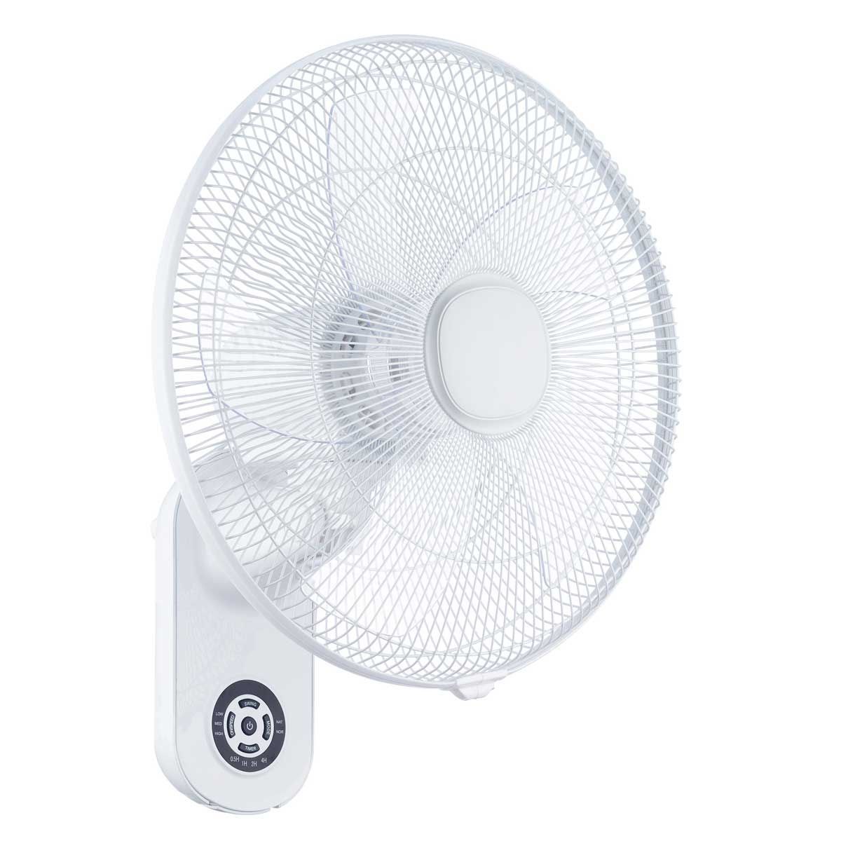 Rider 16 Inch Wall Fan With Remote White