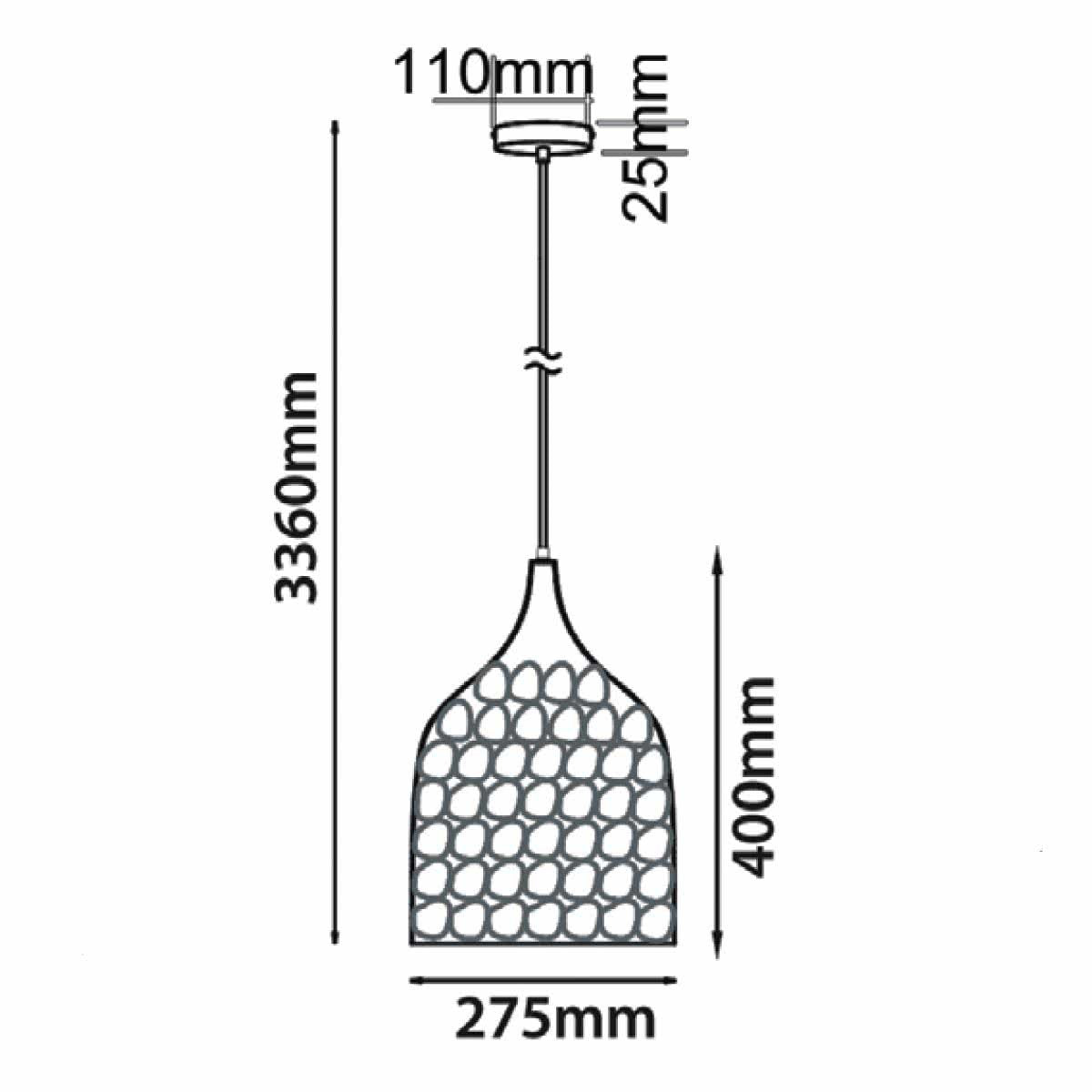 Koper Copper Ellipse Metal Pendant Light