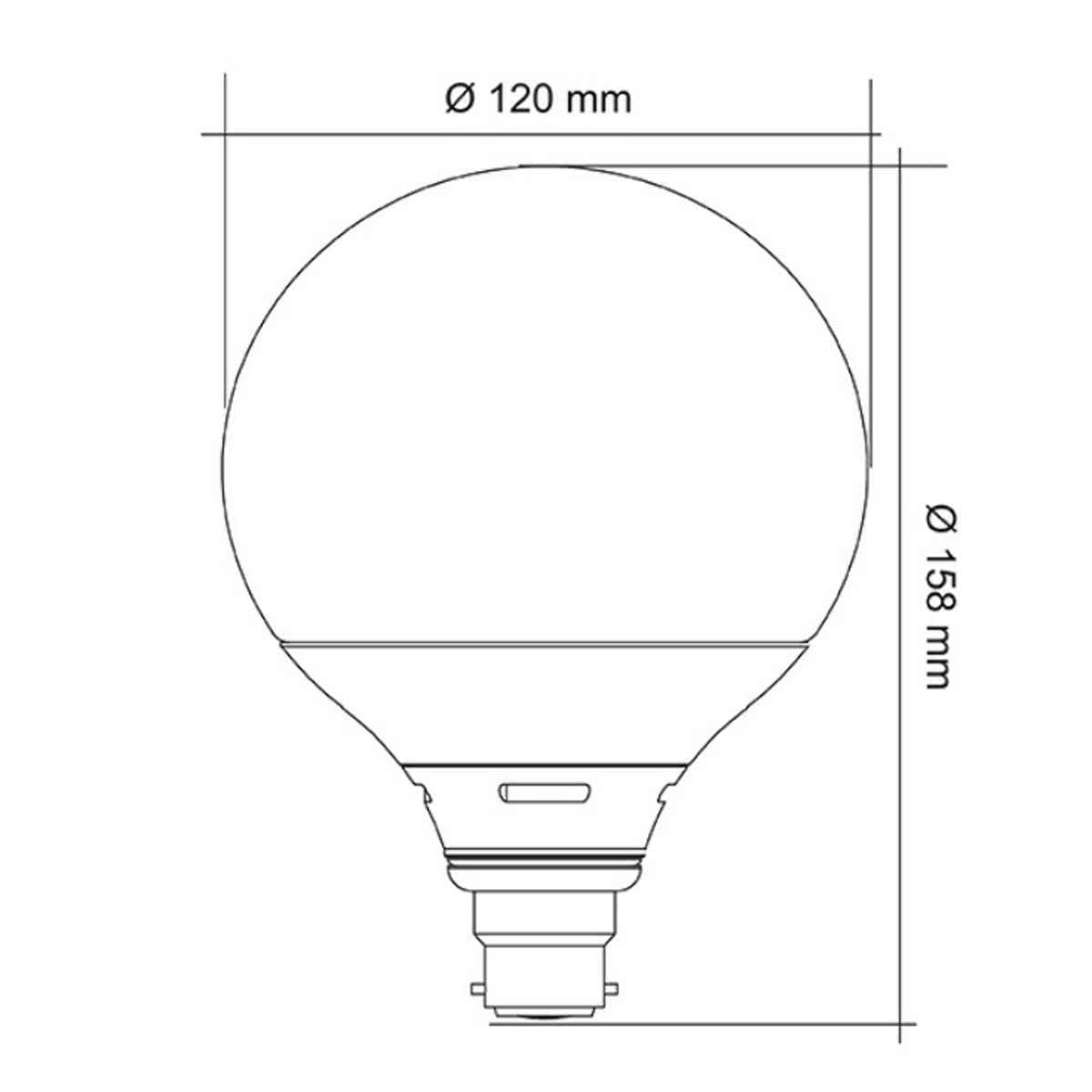 G125 B22 13w LED Dimmable Globe 1200 Lumen