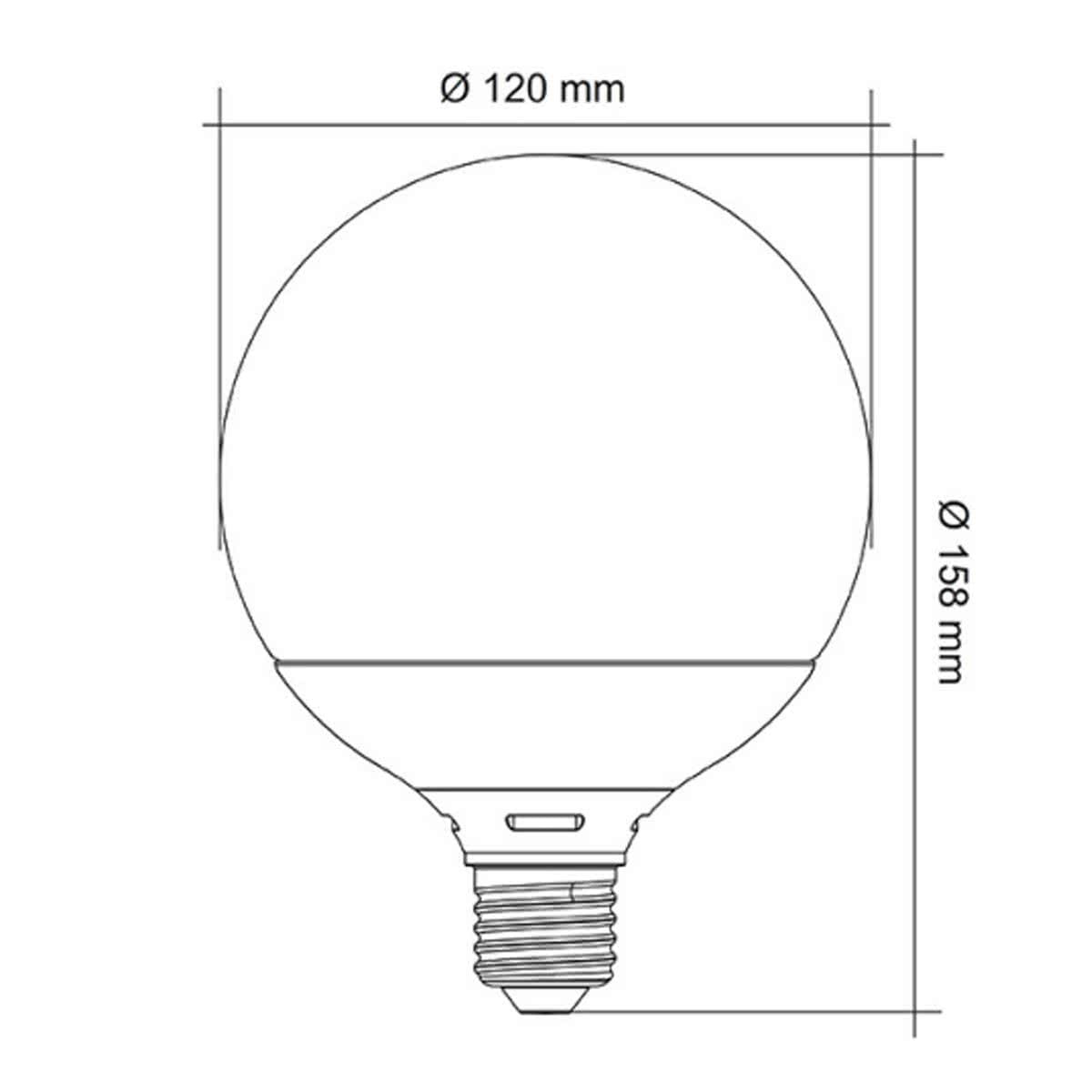 G125 E27 13w LED Dimmable Globe 1200 Lumen