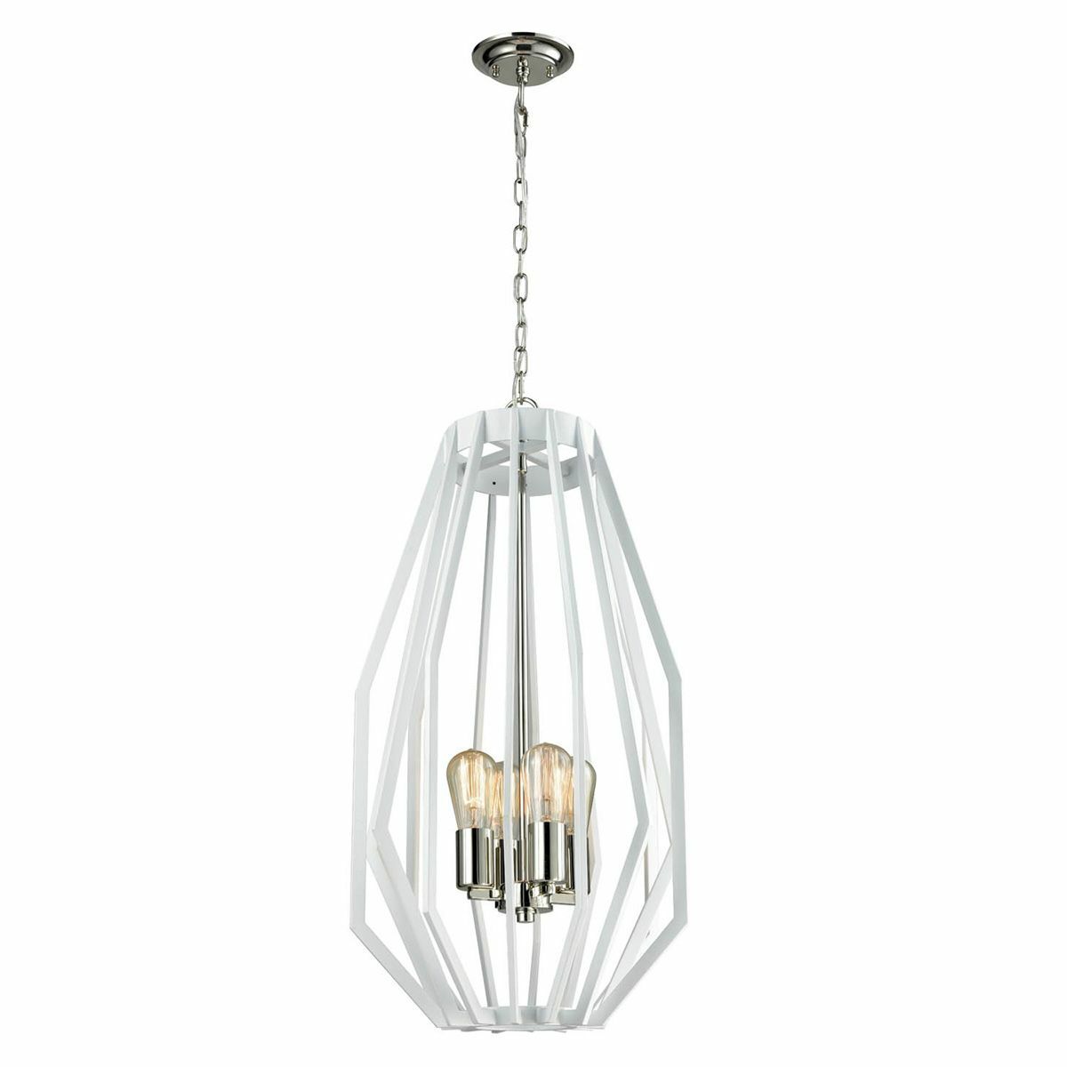 Gamba Narrow 4 Light Metal Cage Pendant