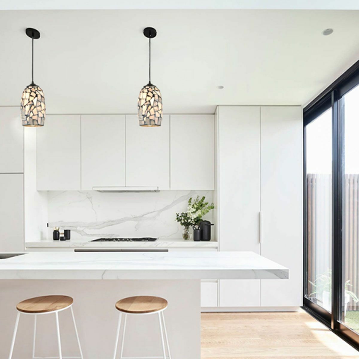 Glaze Stone Mosaic Glass Pendant Light